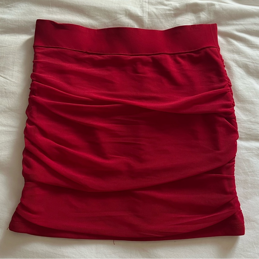 Nella Fantasia Vibrant Red Pencil Skirt